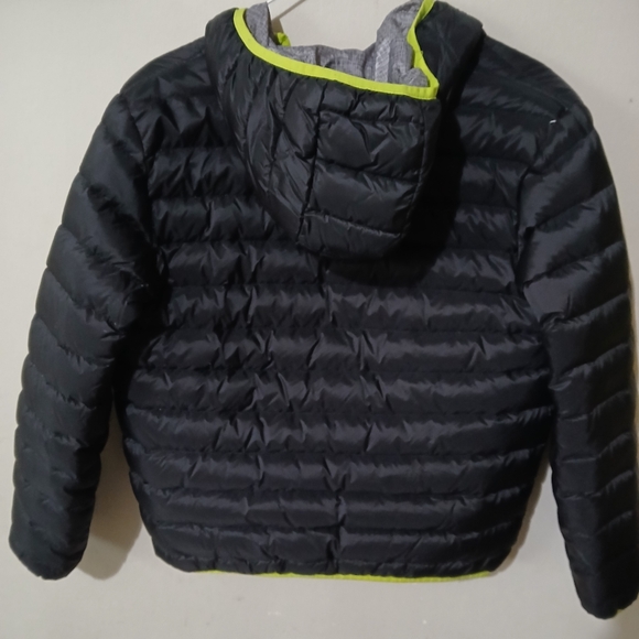 Eddie Bauer medium light black/lime green zip up coat size medium for( youth ). - Picture 6 of 11